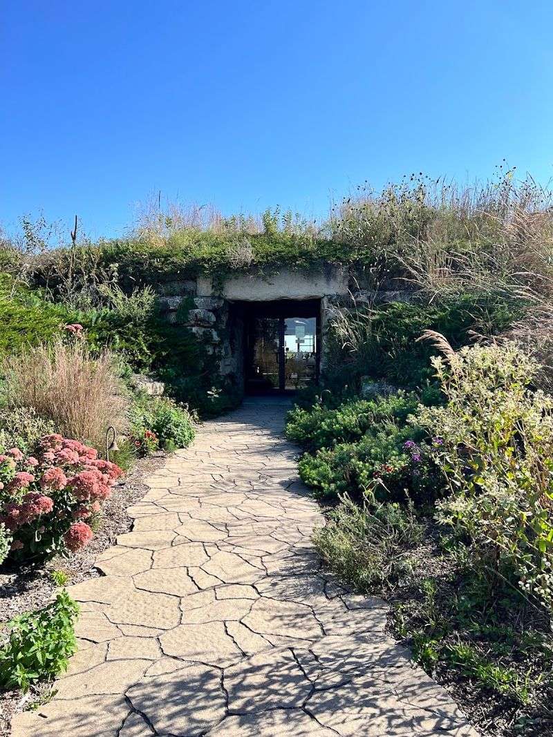 The Visitor Center Disappears Into The Hillside