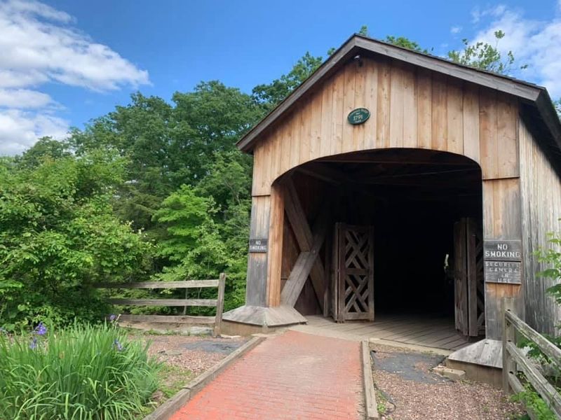 The Mysterious Connecticut Covered Bridge You Might Want To Avoid After Dark - Decor Hint A Wooden Passage Spans The Salmon River