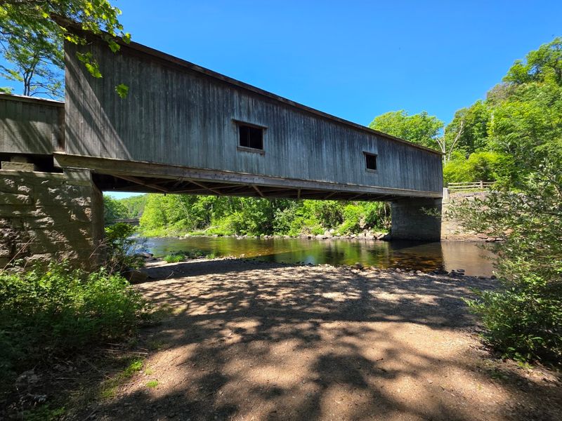 The Mysterious Connecticut Covered Bridge You Might Want To Avoid After Dark - Decor Hint A Howe Truss Holds Up The Historic Crossing