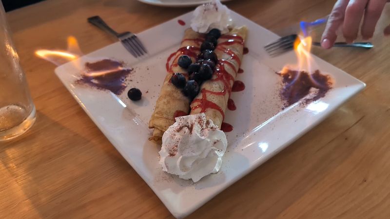 Flaming Polish Crepes End Dinner Dramatically