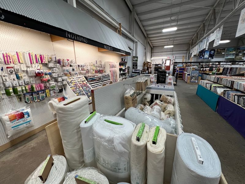 Downstairs Clearance Area Stacked With $1.99 Per Yard Finds
