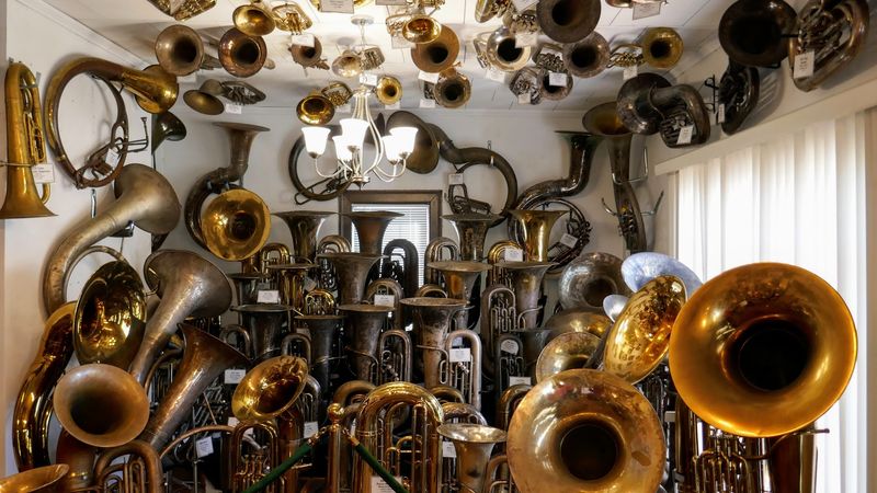 More Than 300 Tubas Make The Rooms Feel Packed With Sound