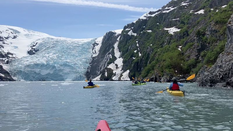 Sea Kayak Among Tidewater Glaciers In Prince William Sound, Whittier