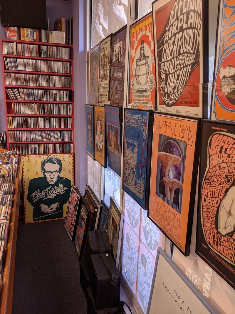 Posters And Rock Memorabilia Cover The Walls