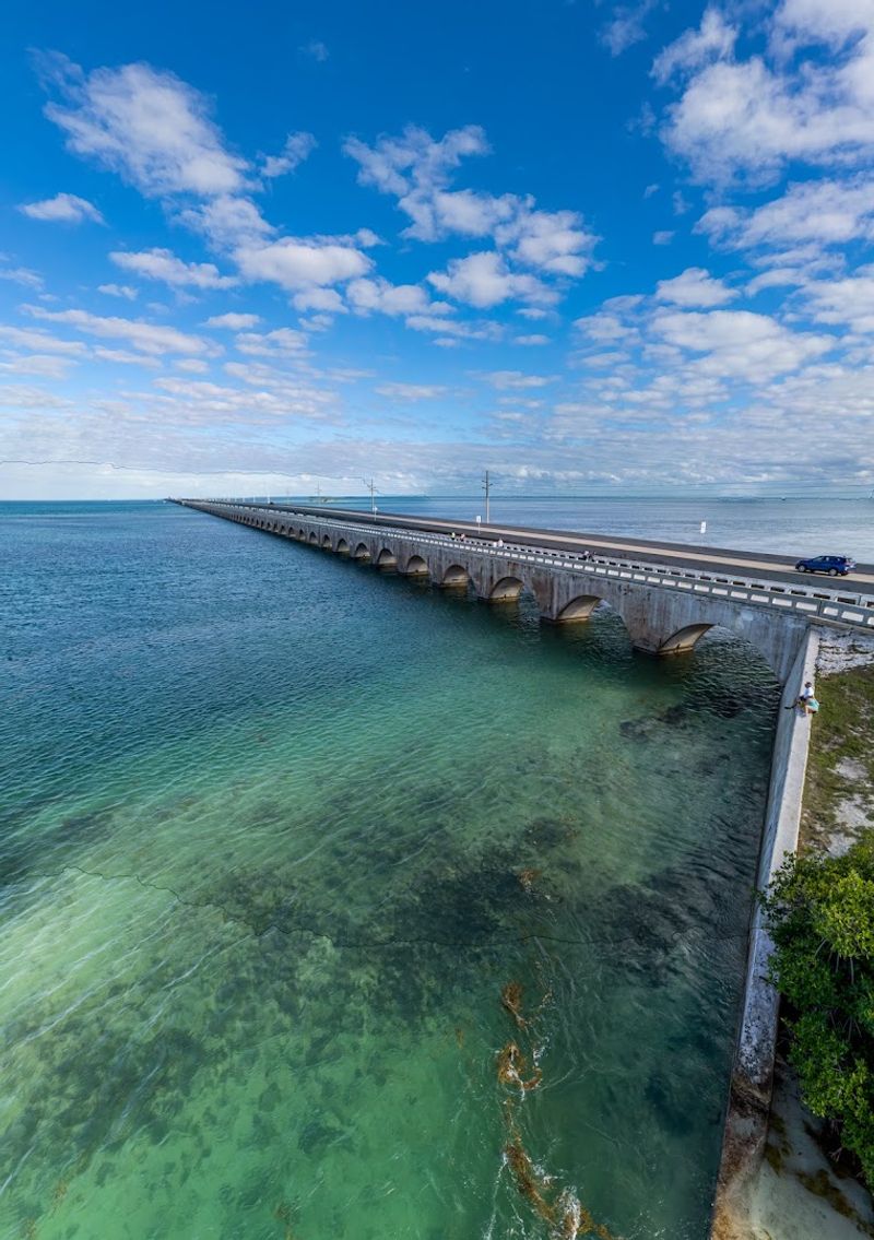 Fishing Off The Bridge With Ocean Views