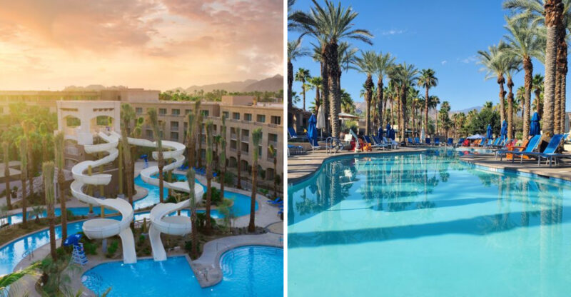 California’s Largest Hotel Waterpark Has Dueling Slides, A Lazy River, And Nine Pools