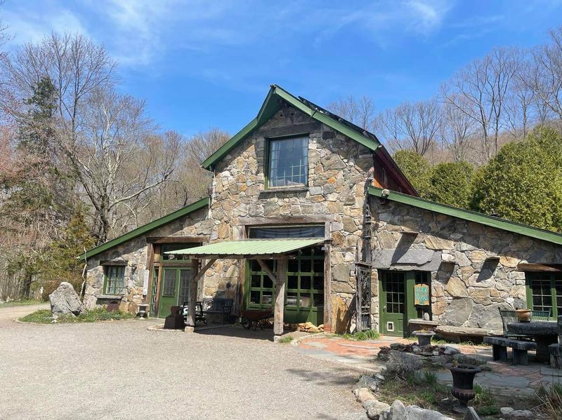 A 60-Acre Connecticut Nature Retreat Where The Cabins Look Straight Out Of A Storybook - Decor Hint The Stone Barn Is Hard To Miss