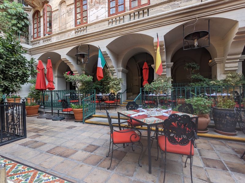 Courtyard Seating In The Spanish Patio