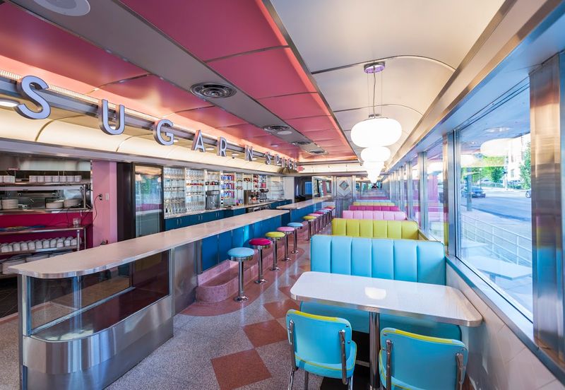 Inside A 1955 Diner Car