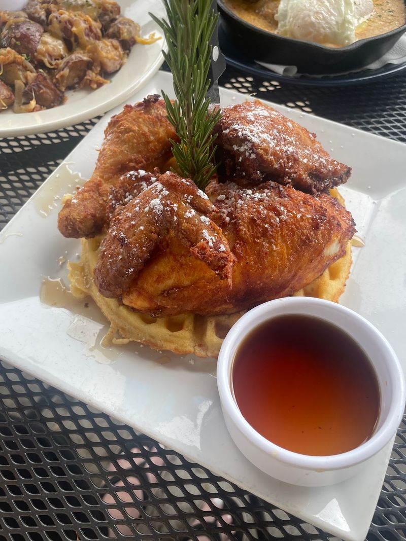 Chicken And Waffles And Cheddar Grits Are Worth Trying Too