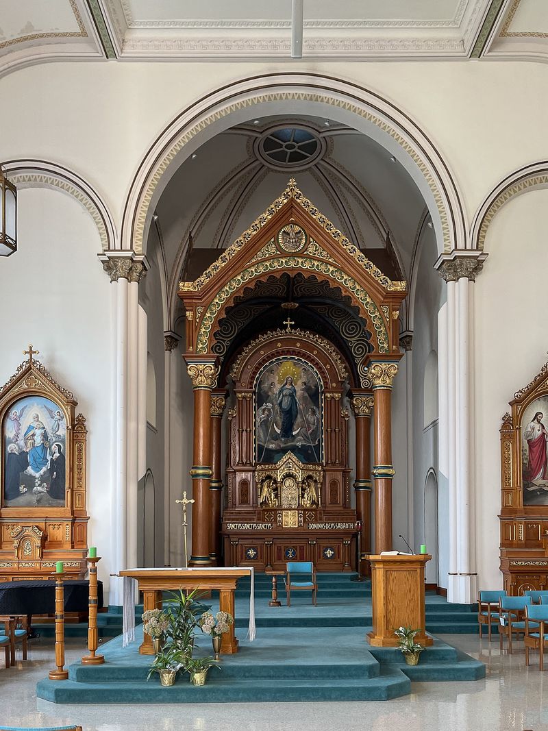 Inside, The Chapel Feels Far Older Than Its Idaho Setting Suggests