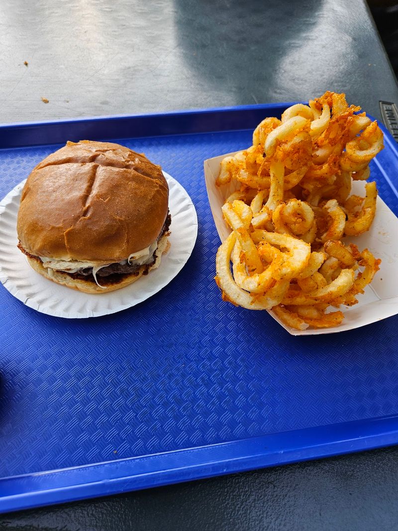 Onion Rings And Fries Complete The Roadside Meal