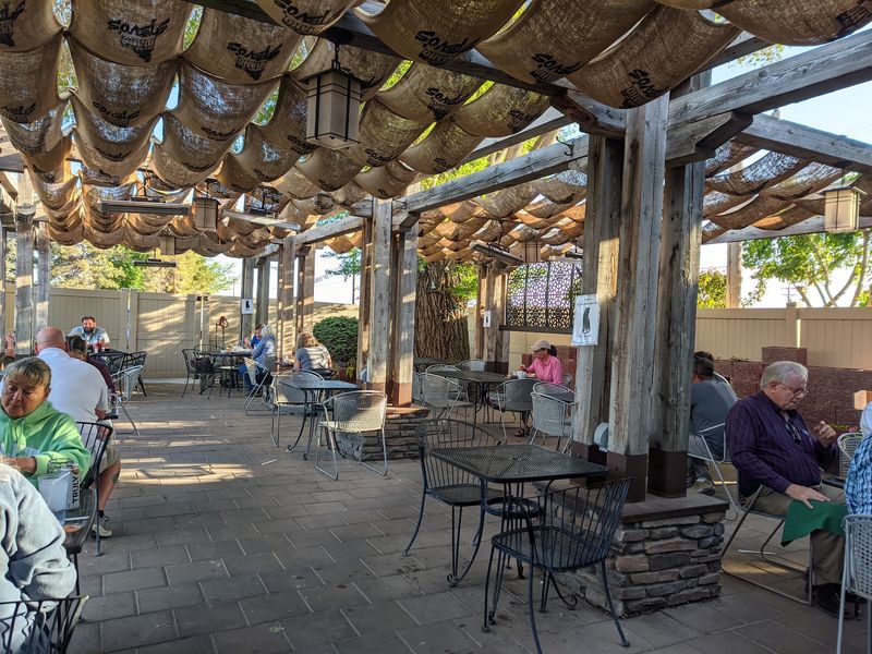 Patio Shaded By Potato Sacks