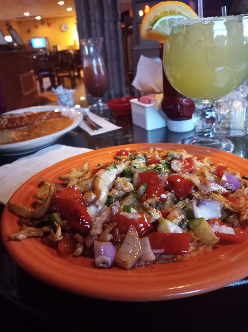 Pineapple Fajitas Served In Real Fruit
