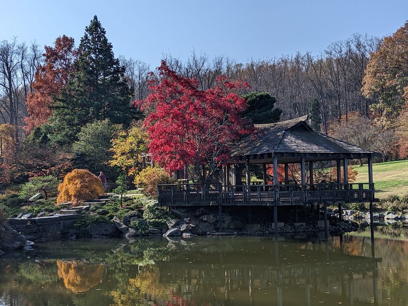 A Tea House Sitting Over Still Water