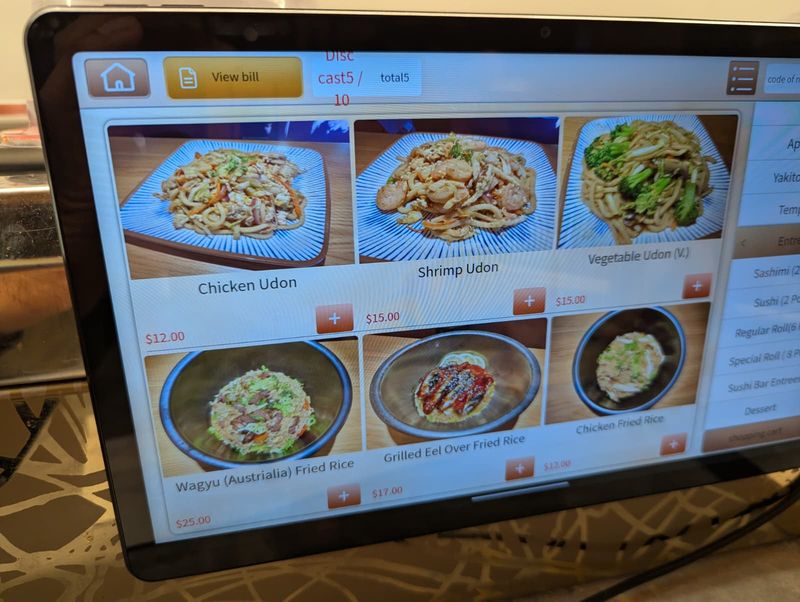 The Tablet Menu Goes Far Beyond Sushi