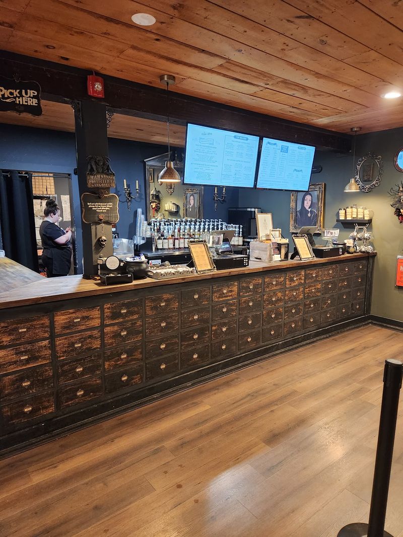 Step Inside A Connecticut Wizard Shop Where Custom Potions Are Made Right At The Counter - Decor Hint The Potion Counter Is Part Of The Experience