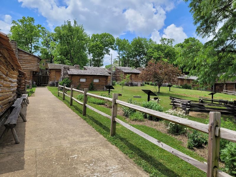 Pioneer Cabins At Old Fort Harrod
