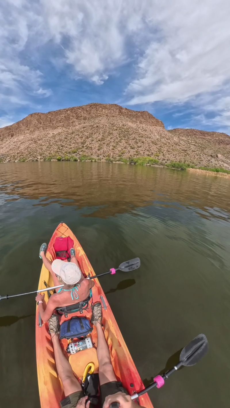 Three Lakes In Desert Country