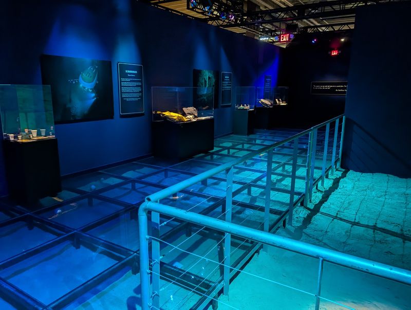 Look Down Through A Glass Floor Into A Recreated Debris Field