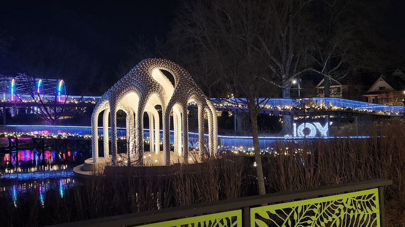 This 17-Foot-High North Carolina Skywalk Turns Into A Glowing Light Tunnel After Dark - Decor Hint One Visit After Sunset Is Usually Enough To Put This Spot On Your Repeat List