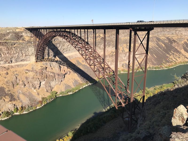 Stand Beside The Perrine Bridge Nearly 500 Feet Above The River