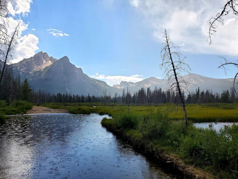 Cross Clear Mountain Creeks As The Sawtooths Rise Ahead