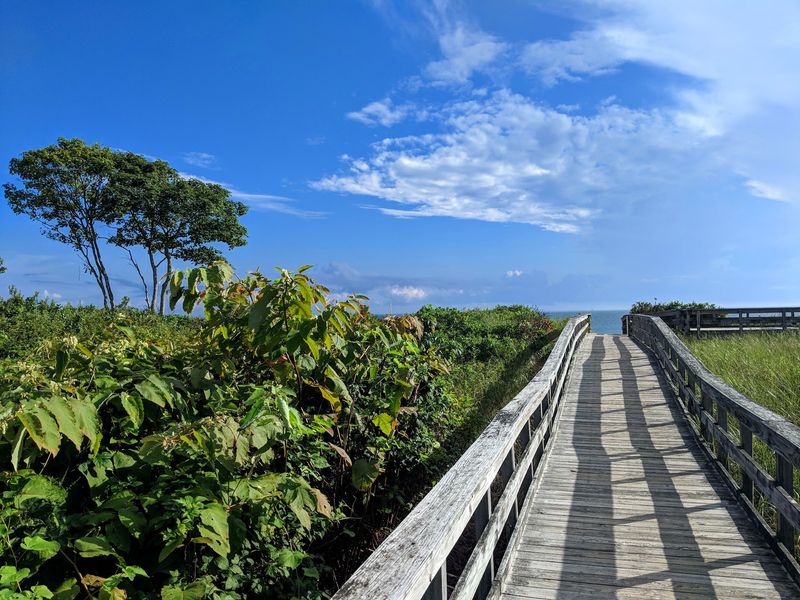 A Boardwalk Beside Long Island Sound