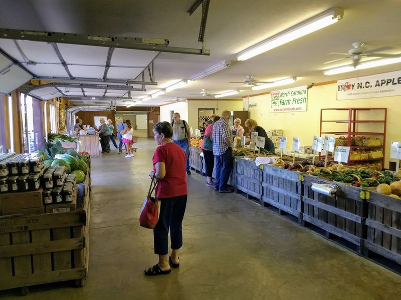 Seasonal Peaches, Pears, And Vegetables Fill Out The Farm-Market Side
