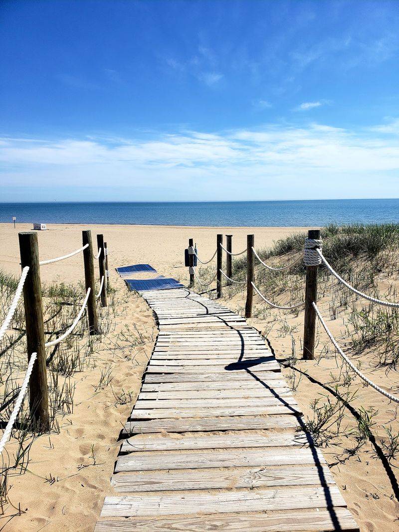 Full ADA Accessibility With A Mobi-Mat Right To The Shoreline