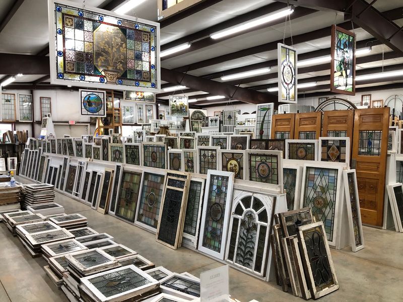 This Hidden North Carolina Shop Has More Than 10,000 Pieces Of Antique English Stained Glass - Decor Hint Find Windows And Doors Rescued From Old Buildings Across England