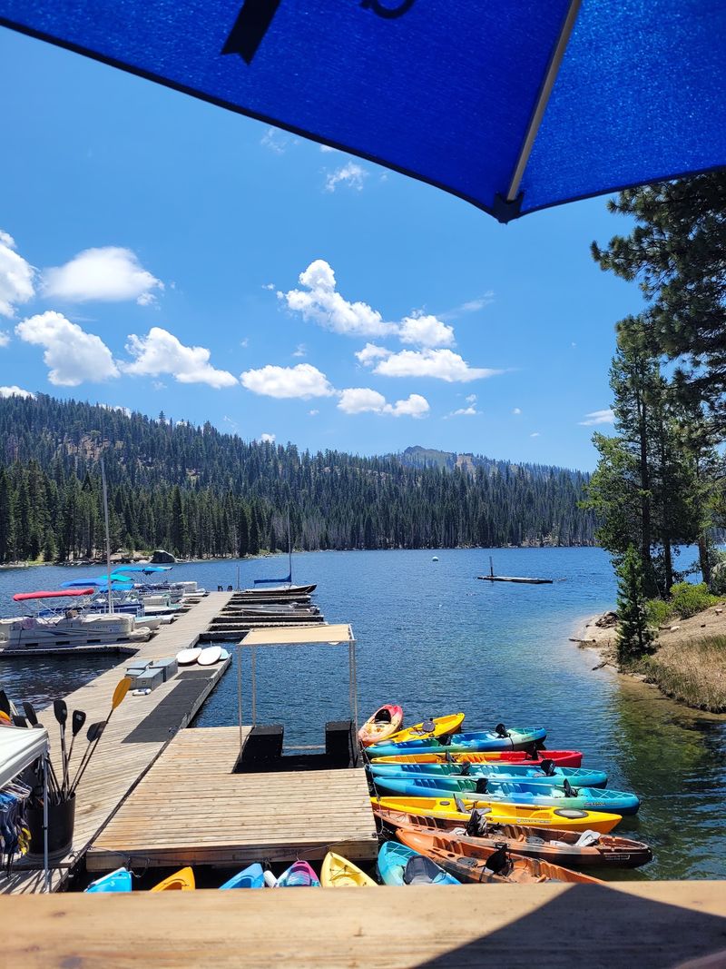 Kayaks And Sailboats Available Right By The Shoreline