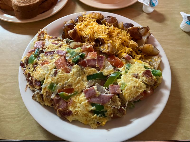 Try The California Omelet Loaded With Bacon, Cheese, And Guacamole