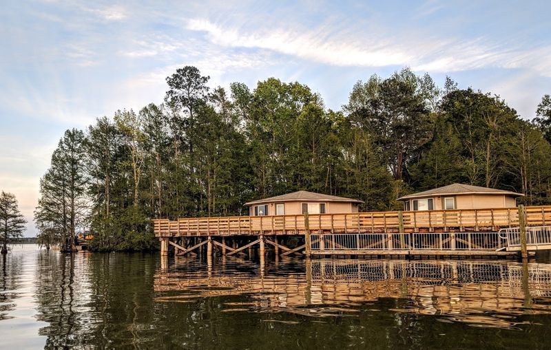 Round Cabins Built Over Water