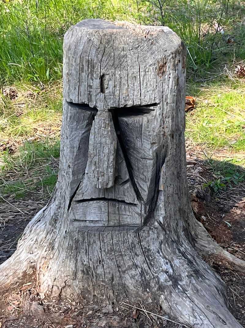 You Can Pass The Carved Face Without Noticing It At First