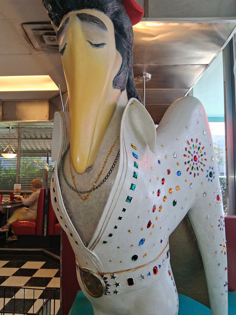Retro Booths And Ceramic Elvis