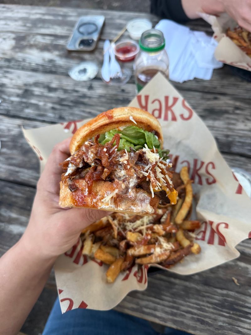 This Northern California Roadside Restaurant Serves Burgers So Wild You Might Forget You Were Just Passing Through - Decor Hint The Bacon Overload Burger