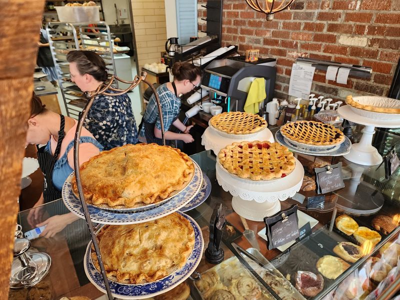 This Idaho Bakery Hides Inside A 1920s Service Station With An Old Safe Turned Into An Oven - Decor Hint Fresh Pies And Pastries Fill The Cases From Early In The Morning