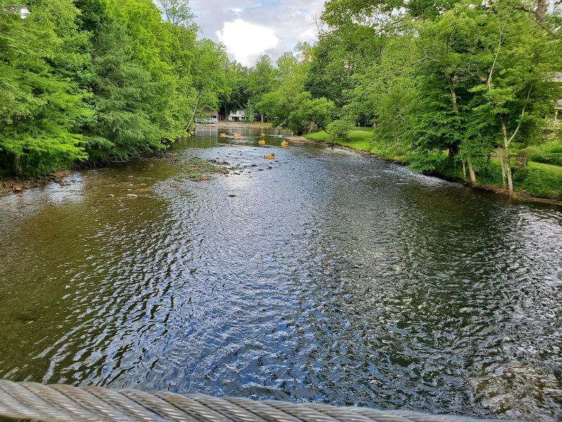 Floating Down The Little River On A Tube