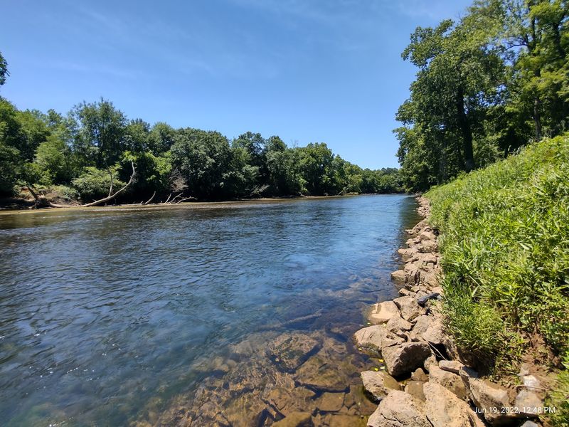 The V-Shaped Fish Weir Still Sitting In The River