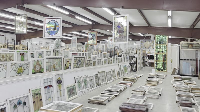 This Hidden North Carolina Shop Has More Than 10,000 Pieces Of Antique English Stained Glass - Decor Hint Walk Into A Country Warehouse Hiding Thousands Of Colorful Windows