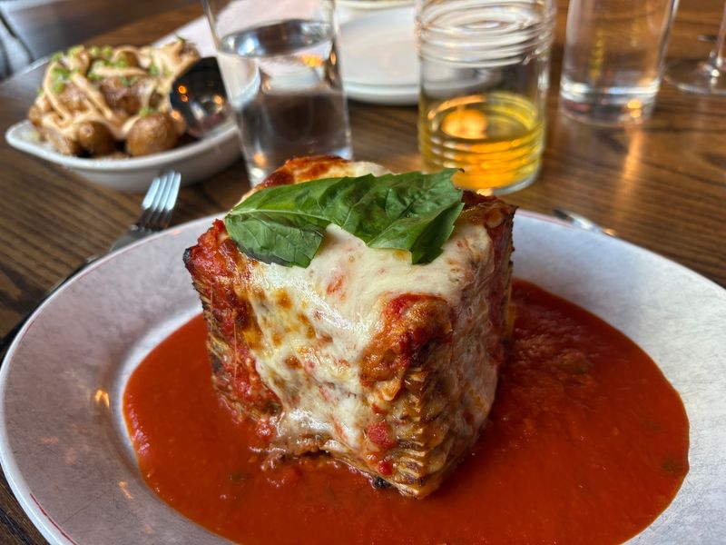 This North Carolina Italian Restaurant Stacks Its Famous Lasagna 15 Layers High - Decor Hint Count The Layers Before Your Fork Even Reaches The Bottom