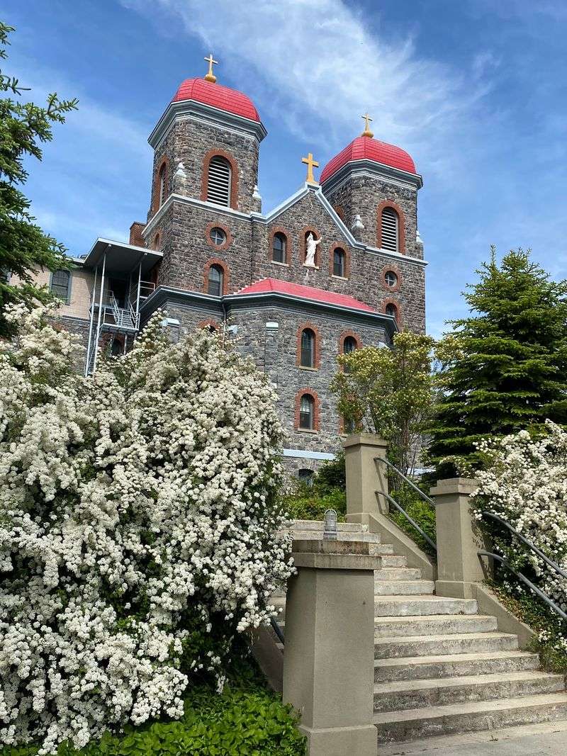 Romanesque Stonework Gives The Chapel Its Old-World Presence
