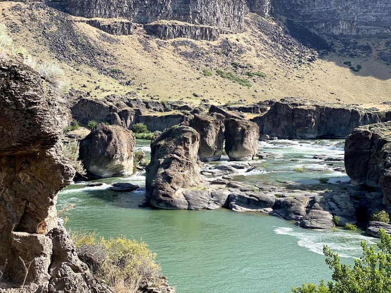 Paddle 2 Miles Through An Idaho Canyon To Reach Two 100-Foot Rock Pillars In The River - Decor Hint Pull Up Beside The Massive Rhyolite Pillars Rising From The River