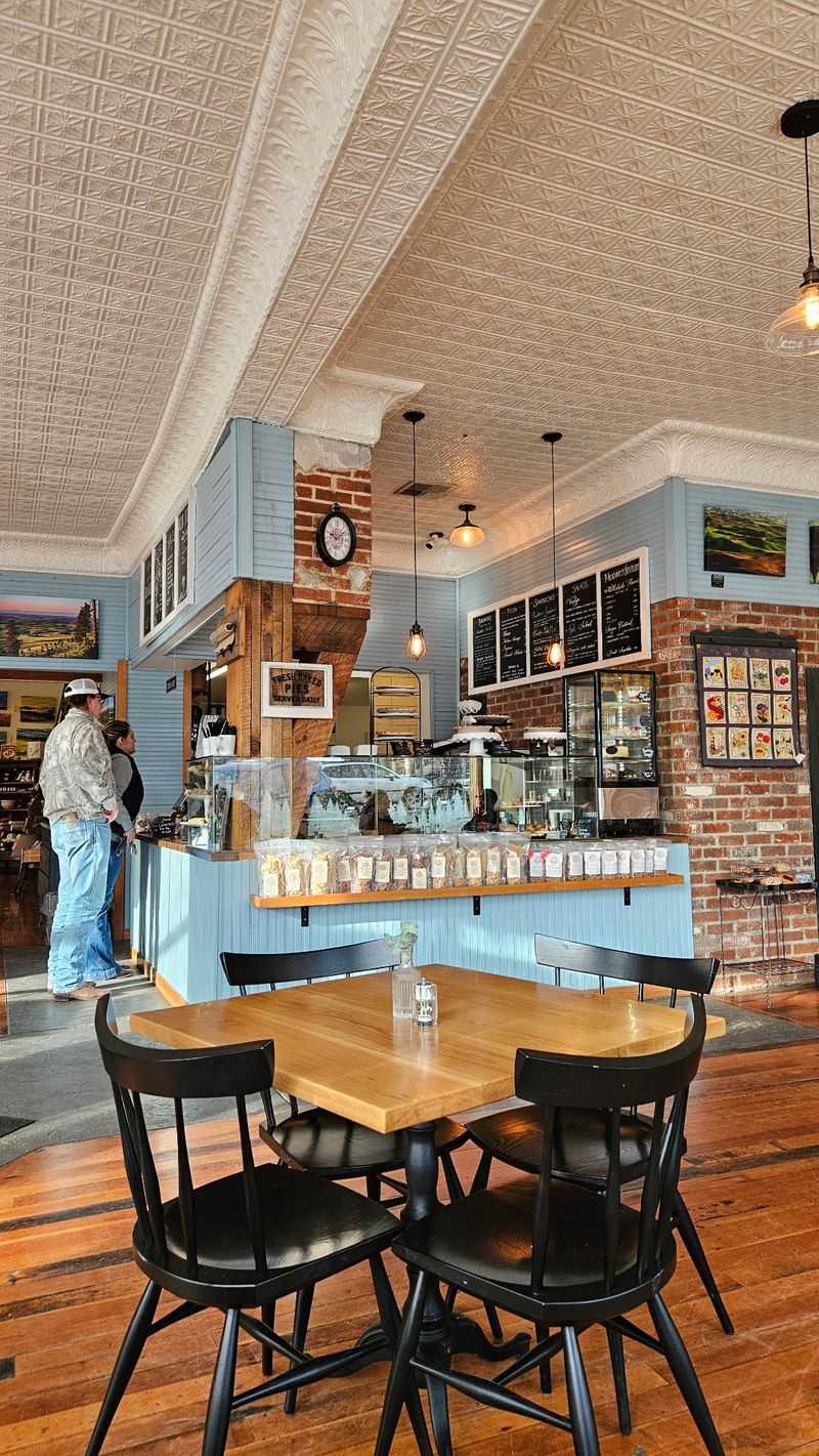 This Idaho Bakery Hides Inside A 1920s Service Station With An Old Safe Turned Into An Oven - Decor Hint The Historic Interior Makes Sitting Down Feel Like Part Of The Experience