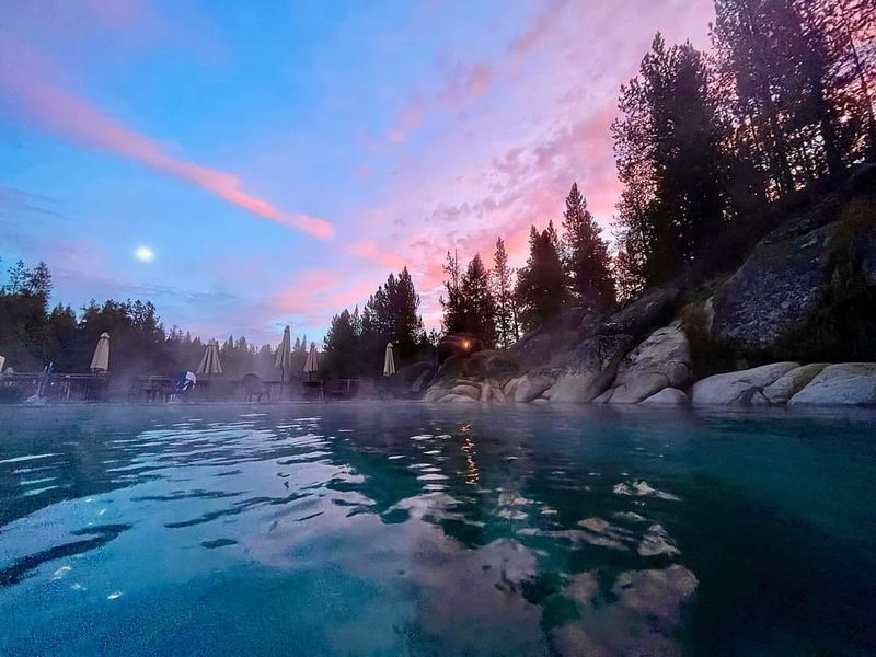 Settle Into Mineral Water Surrounded By Quiet Idaho Forest