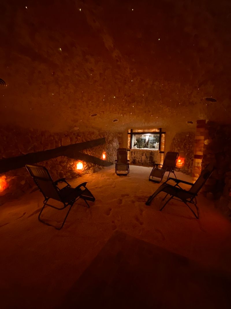 Microscopic Salt Particles Drift Through The Cave