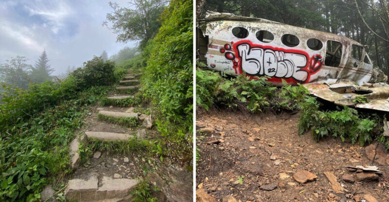 This North Carolina Mountain Hike Has A Haunting Connection To A 1983 Plane Crash