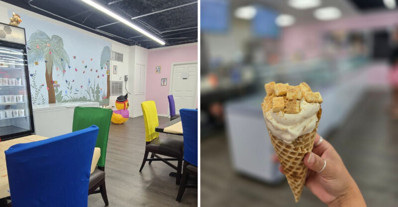 Come Hungry To This Tiny Florida Shop With Giant Pizzas And Huge Ice Cream Scoops
