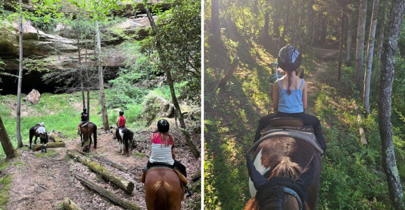 This 2-Hour Kentucky Horseback Ride Passes Waterfalls, Cliffs, And Ancient Rock Shelters